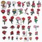 60pcs Random Assorted Flowers Sewing on/Iron on Patches, Embroidered Sew Applique Repair Patches for Jeans, Jackets, Backpacks and Clothes DIY Patches